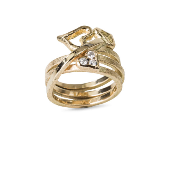 Guld ring med diamant